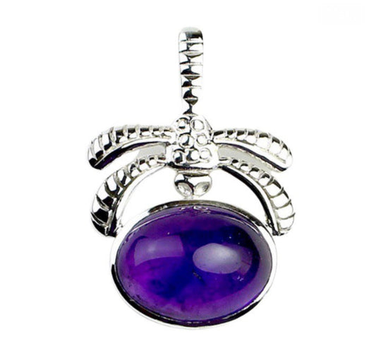 Amethyst Dragonfly Pendant