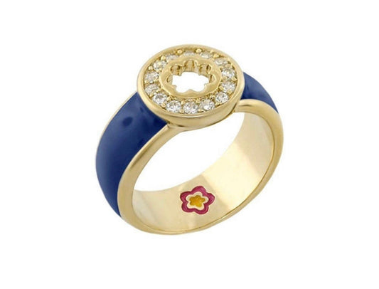 Blue Daisy Band Ring by Lauren G Adams