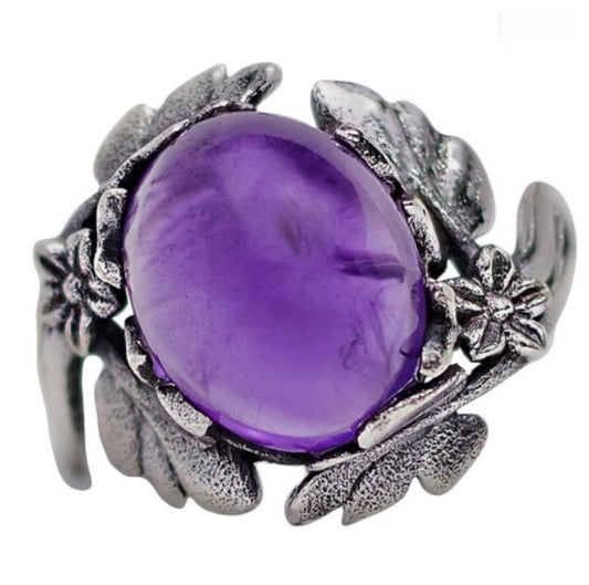 Amethyst Vintage Bouquet Ring