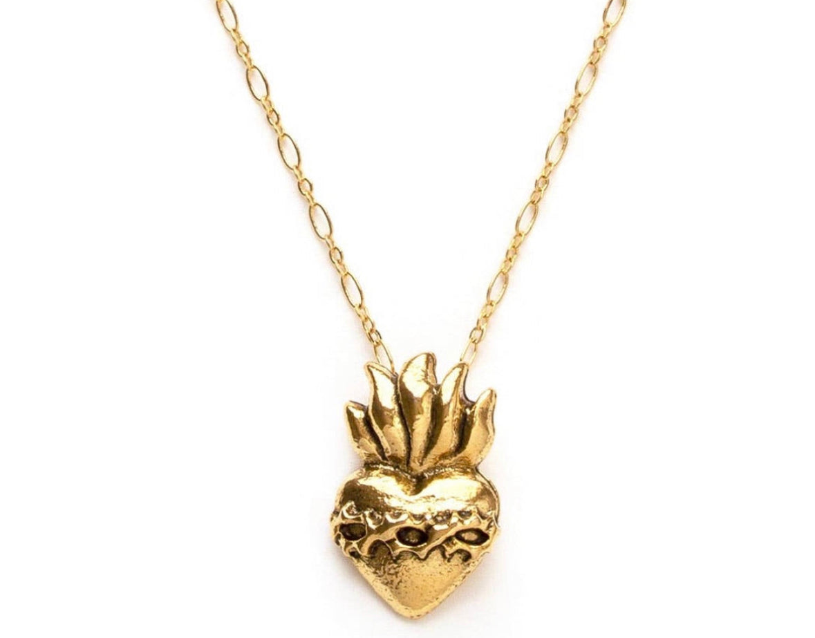 El Corazon Heart Sagrado Necklace