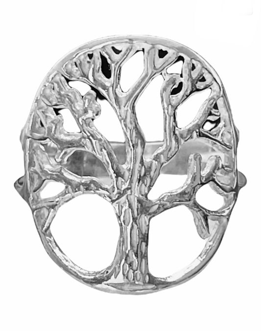 Silver Tree of Life Statement Ring