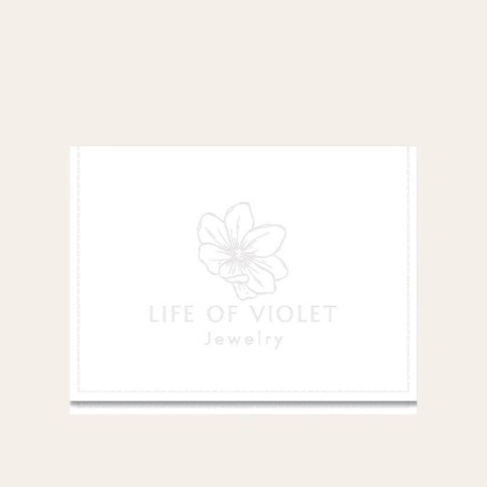 White Life of Violet Jewelry Dust Bag