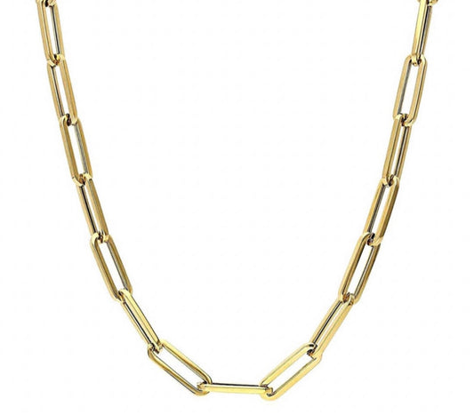 Gold Paper Clip Necklace