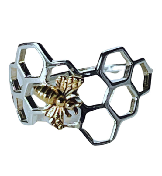 Bee and Hive Statement Ring