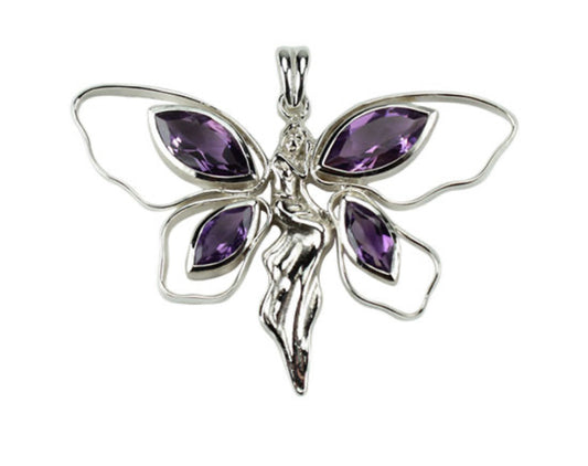 Amethyst Fairy Pendant