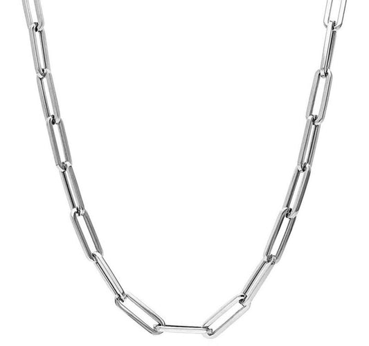 Silver Paper Clip Necklace