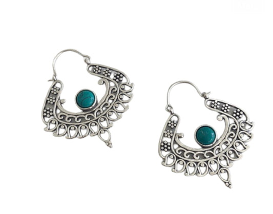 Turquoise Tribal Earrings