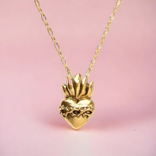 El Corazon Heart Sagrado Necklace